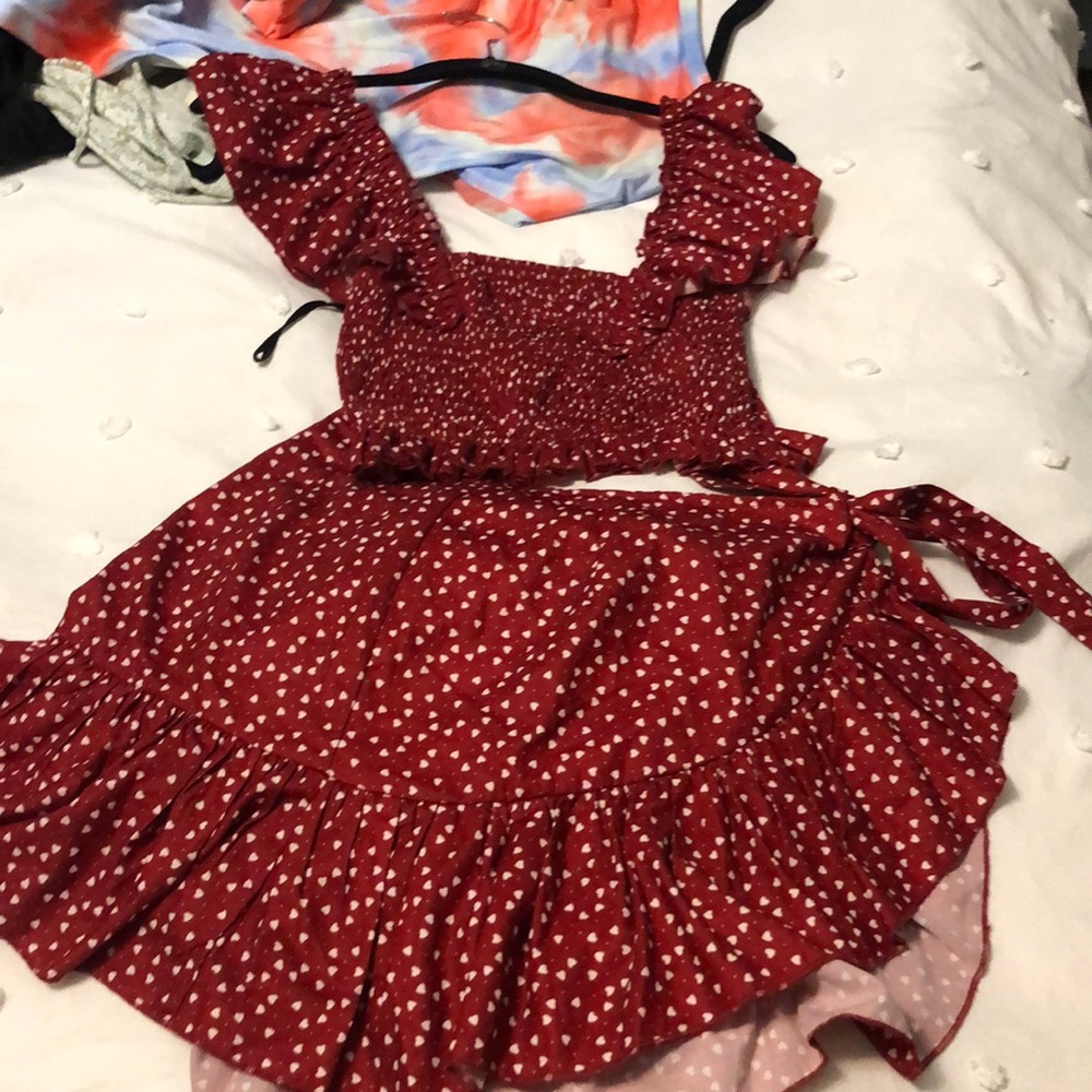 Crop top and skirt set